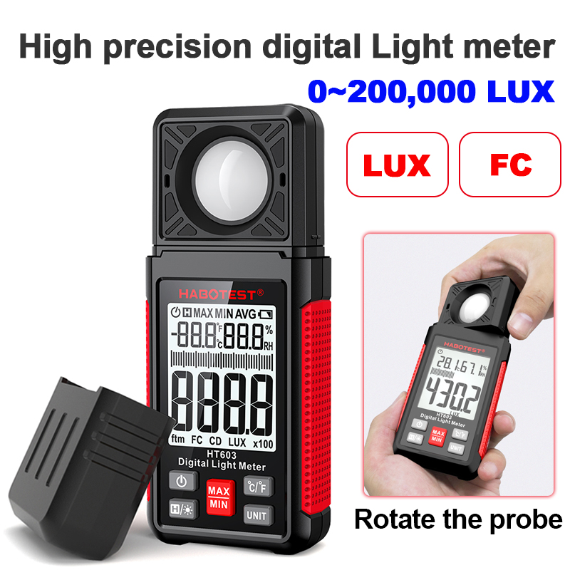Photography Lighting Portable - Luxmetro Digitale HT603 0~200.000 lux, Misurazione