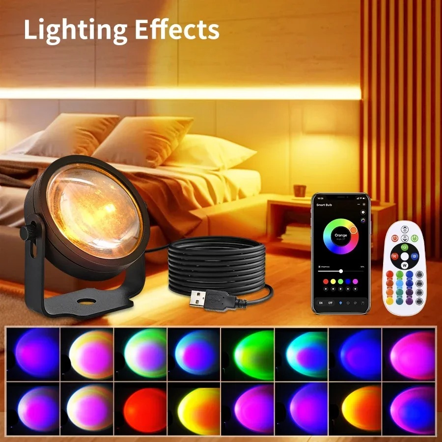 Photography Lighting Diy - Lampada Proiettore LED Smart Effetto Tramonto