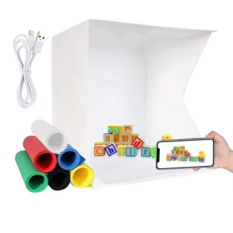 Photography Lighting Description - Lightbox Pieghevole Portatile per Fotografia, Tenda