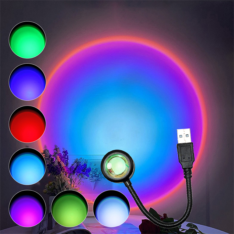 Photography Lighting Diy - Mini Lampada LED Effetto Tramonto, Proiettore
