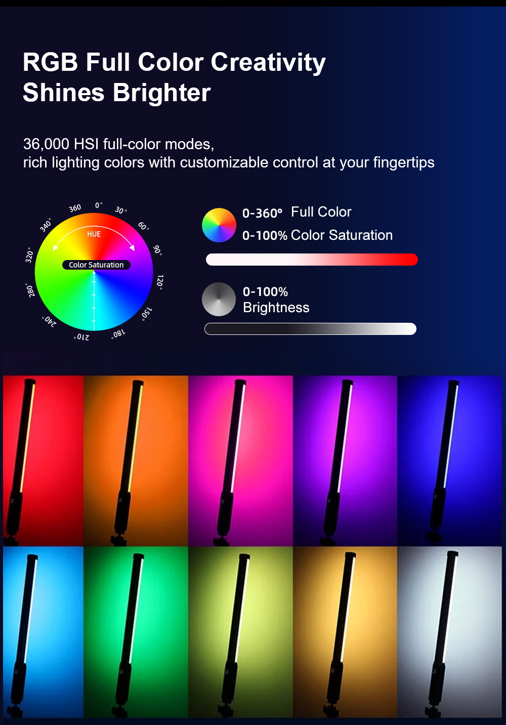 LUXCEO P300 RGB Tube 5W 380LM  - Photography Lighting Youtube recensione e prezzo
