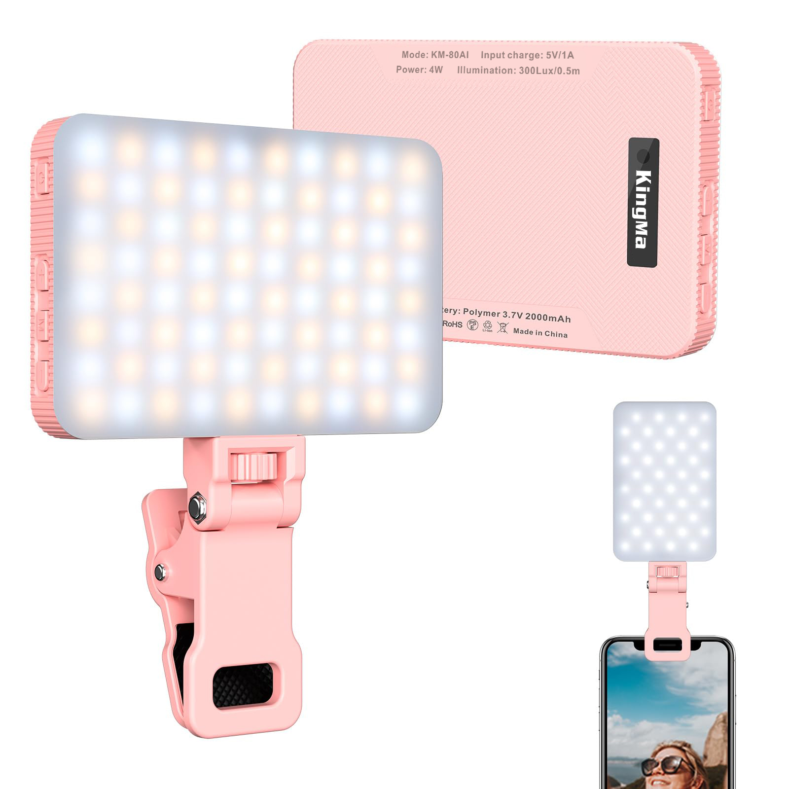 King Ma Pink ricaricabile Self - Photography Lighting Portable recensione e prezzo