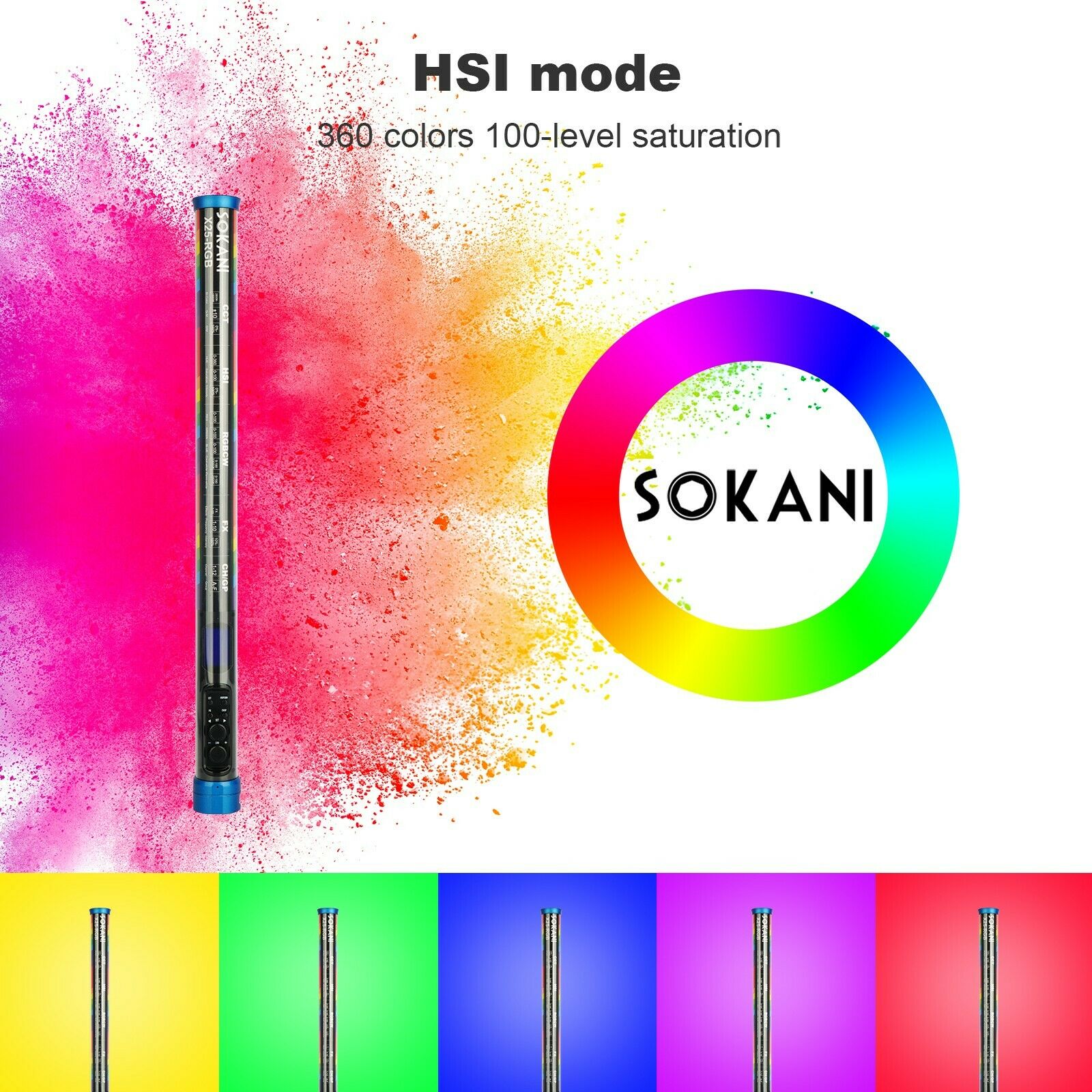 Sokani X25 RGB LED Luce video  - Photography Lighting Youtube recensione e prezzo