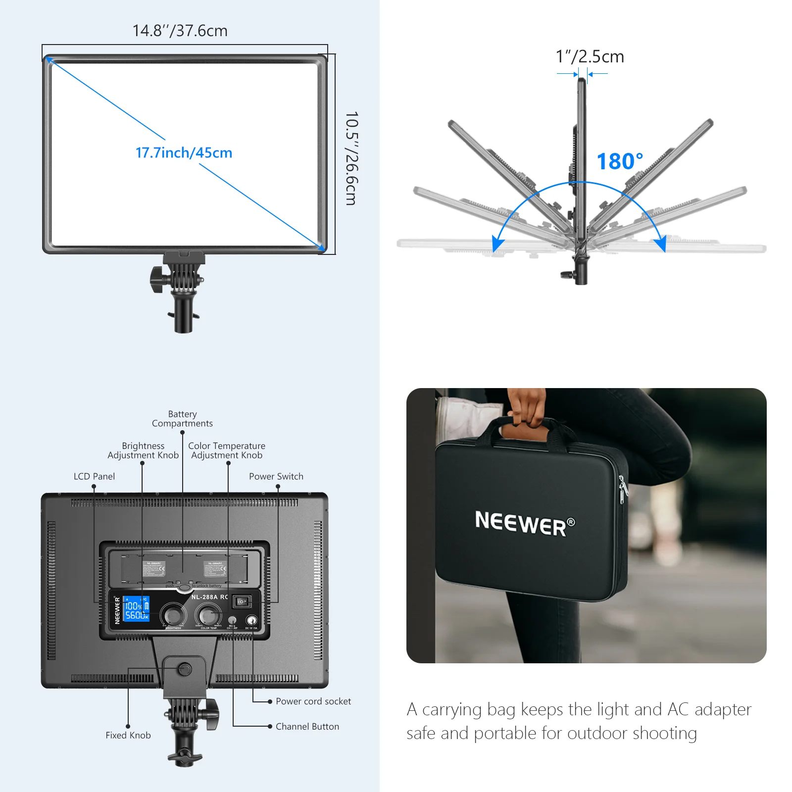 Pannello luminoso a LED grande - Photography Lighting Youtube recensione e prezzo